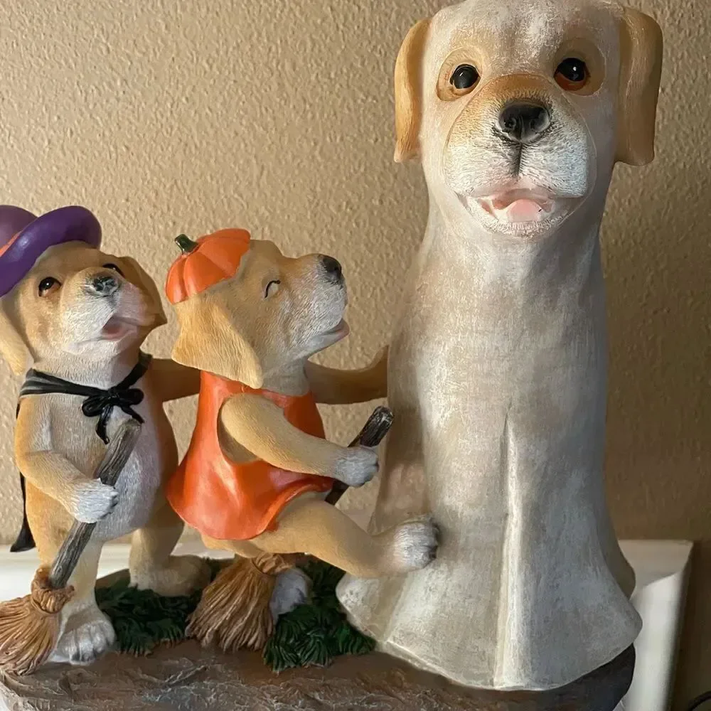 Hay and Harvest Golden Retriever Halloween Decoration Indoor Outdoor CUTEEE!